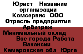 Юрист › Название организации ­ Комсервис, ООО › Отрасль предприятия ­ Арбитраж › Минимальный оклад ­ 25 000 - Все города Работа » Вакансии   . Кемеровская обл.,Юрга г.